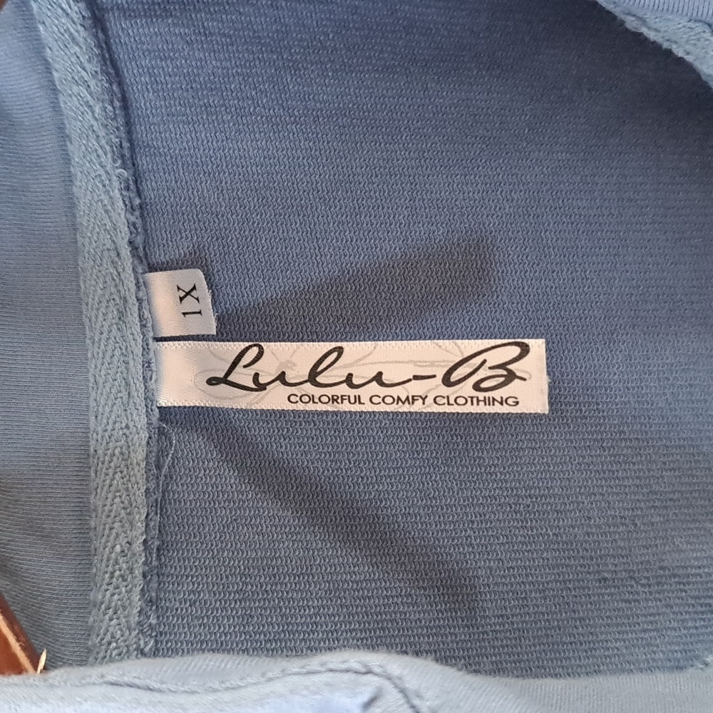 Lulu-B Light Blue Half-Zip Pullover Sweatshirt - Picture 5 of 11